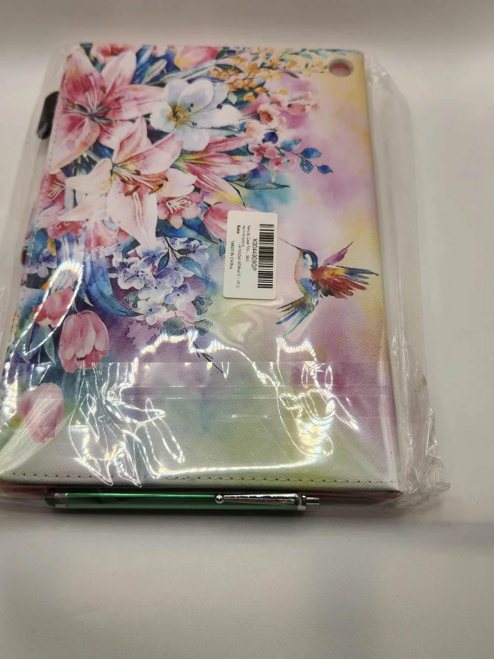 watercolor Hummingbird folio tablet protective case/For Amazon Fire HD 10&10Plus